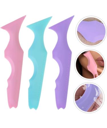 DOITOOL Blue Eyeliner Pencil 3pcs Silicone Beauty Ruler Eyelash Tools Lipstick Wearing Aid Silicone Eyeliner Tool The Face - Buy Online on GoSupps.com