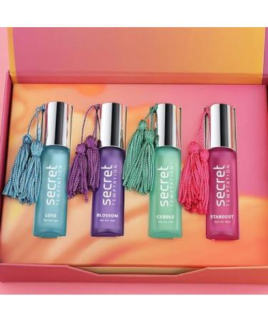 thakor craft Luxury Roller Ball Perfume | Sanya Malhotra Approved Perfume Roll On for Women Pack of 4 (10ml each) | 100% Concentrated Perfume Oil