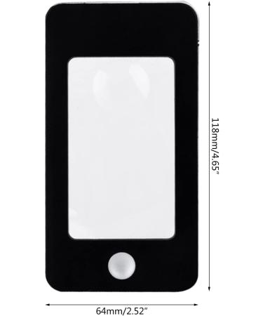 Rectangle Illuminated Magnifier Phone Appearance 4 LED Lights Magnifying Glass Portable Reading Jewelry Loupe Hand Lupa loupes jewelers loupes 100x for weed travel-cases magnifier- with light wireless - Buy Online on GoSupps.com