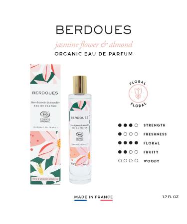 Fleur de Organic Eau Toilette | & Floral Scent Made in France Spray Fragrance for Women 100% Natural Origin Vegan and with Formula| Luxury Perfume Premium Quality Ingredients 1.7 fl.oz. Fleur de Jasmin & Amandier 1.7 Fl Oz (Pack of 1) - Buy Online on GoSupps.com