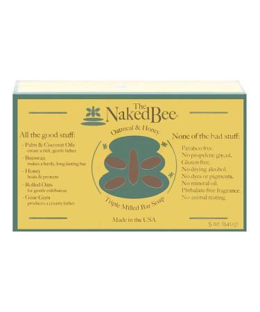 Naked Bee Oatmeal & Honey Triple Milled Soap - 5 oz Orange Blossom Honey | Natural Moisturizing Soap for All Skin Types - Buy Online on GoSupps.com