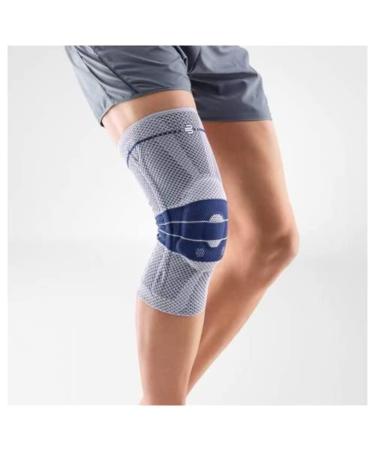 Bauerfeind GenuTrain Knee Support Brace (New Version) - Targeted Support for Pain Relief & Stabilization for Weak, Swollen & Injured Knees & Arthritis - Size 4 - Color Titanium 4 Titanium