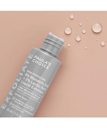 Paula's Choice SKIN PERFECTING 6% Mandelic Acid + 2% Lactic Acid AHA - AHA Exfoliant - Visibly Reduces Fine Lines and Wrinkles - with Mandelic Acid & Lactic Acid - All Skin Types - 30 ml - Buy Online on GoSupps.com