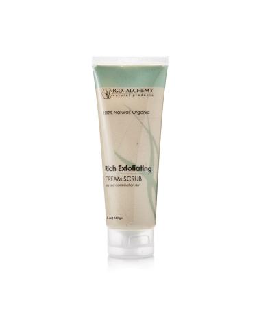 RD ALCHEMY - 100% Natural & Organic Rich Exfoliating Cream Face Scrub for Dull Dry Skin. Exfoliate & brighten with AHAs Jojoba Beads and Pumpkin & Papaya enzymes for smoother clearer skin!