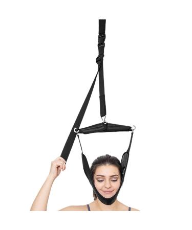 Neck puller neck traction devices-portable firm stitch belt ear neck traction correction over-the-door vertebral suckling set for men and women