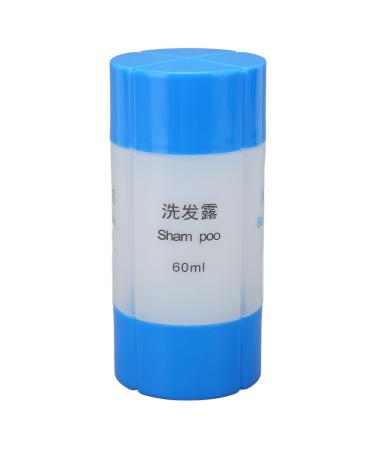 Verdant Touch Toiletries Bottle 4 in 1 Travel Bottle Leak Proof Pre Printed Refillable Toiletries Container for Shampoo Lotion 60ml Blue