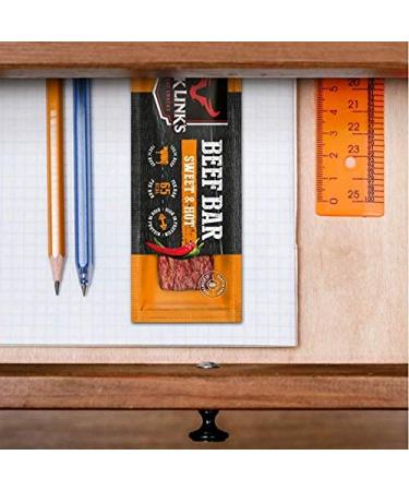 Jack Link's Beef Bar Sweet & Hot - High-Protein Gluten-Free Snack - Pack of 14 (22.5g Each) | International Shipping Available - Buy Online on GoSupps.com