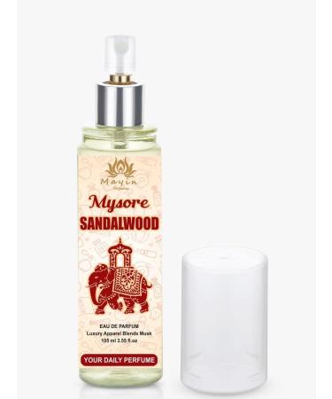 Mysore Sandalwood Spray Perfumed For Men And Women | Pocket Perfume | Eau De Parfum | Best Gifting Long Lasting Luxury Scent | Daily use fragrance| (105ml) Pack OF 1 - Buy Online on GoSupps.com