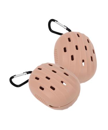FRCOLOR 2pcs Beauty Egg Storage Set Makeup Sponge Holder Makeup Sponge Storage Case Travel Powder Puff Holder Silicone Powder Puff Holder Powder Puff Case Sponge Box Breathable