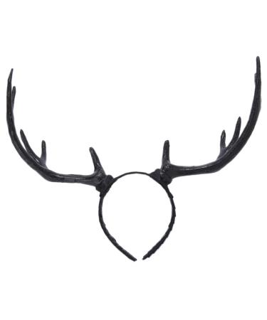 Frcolor Gothic Elk Antler Headband Hairband Christmas Head Boppers Hair Hoop for Women Adult Party Cosplay