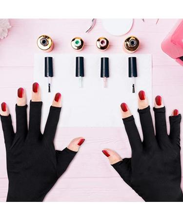 FralnFit UV Gloves for Gel Nails Half Finger Anti UV Gloves UV Nail Gloves for Nails Lamp UV Protection Gloves for Manicures Nail Art Skin Care Fingerless Gloves for SPA Home Outdoor UV-Light - Buy Online on GoSupps.com