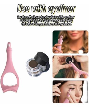 Tovmekdjn 3-In-1 Makeup Lash Tool Silicone Upper and Lower Mascara Applicator Lash Guard Reusable Eye Makeup Tool with Eyeliner Easy to Use - Buy Online on GoSupps.com