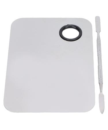 Professional Stainless Steel Metal Mixing Palette with Spatula for Makeup Artists | Beauty Master Tool - Buy Online on GoSupps.com