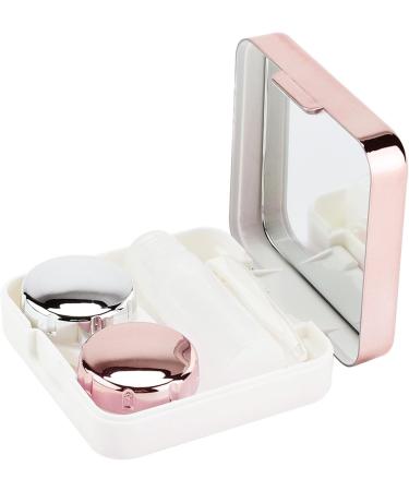 Akozon Lens Kutusu - Cute Pink Contact Lens Container Set with Mirror | Soft Travel Eye Care Storage Box - Buy Online on GoSupps.com