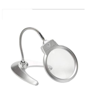 Magnifiers Magnifying Glass 360 Rotatable Portable Desktop Magnifying Glass Metal Glass Magnifier Desktop Zoom in 10 Times Reading Aids