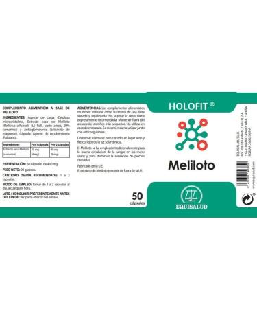 EQUISALUD Holofit Meliloot 50 Capsules - Buy Online on GoSupps.com
