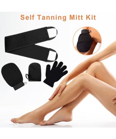 Self Tanner Applicator Kit 4 Sets Tanning Self Tanner Applicator Gentle Tanning with Exfoliator Back Lotion Applicator - Buy Online on GoSupps.com
