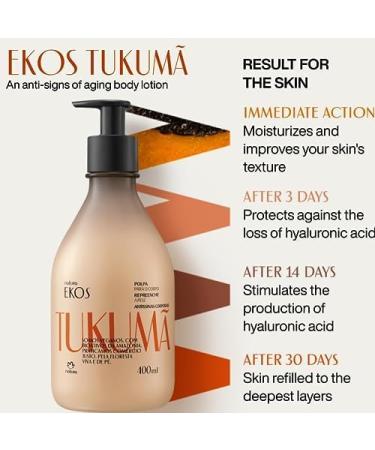 Natura - Ekos Tukum Replenishing Body Lotion - Vegan Skin Care - Moisturize & Improve Skin Texture - Boost Hyaluronic Acid - Brazilian Beauty Secrets - Self Care & Body Care - 13.5 fl oz (400ml) - Buy Online on GoSupps.com