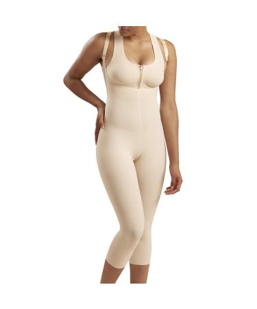 Marena Recovery Mid-Calf-Length Girdle High-Back, Stage 2 (pull on), M, Beige Beige Medium