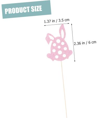 Easter Cupcake Toppers Set | Bunny Food Party Decorations | Cute Bunny Ear Cake Picks for Easter Celebrations - Buy Online on GoSupps.com