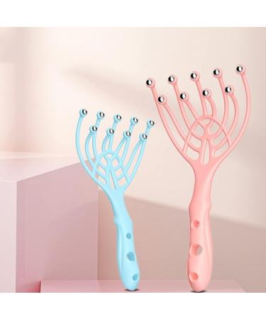 Upgrade Your Relaxation: 9 Claws Steel Beads Scalp Massager - Deep Relaxation Finger Scratcher in Blue - Buy Online on GoSupps.com