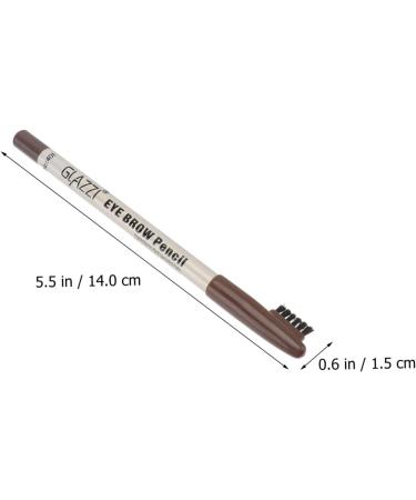 VINTORKY 12pcs Plastic Coffee Eyebrow Pencil with Brush Wood Makeup Tool Pencils Eyebrow Makeup Pen - Buy Online on GoSupps.com