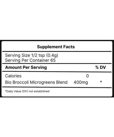 Broccoli Microgreen Powder Organic | Freeze-Dried for Freshness | Miron Violet Glass 0.88 OZ (25g) | Pure Raw Vegan & Gluten-Free | Small-Batch Plant-Based Powder from Switzerland - Buy Online on GoSupps.com