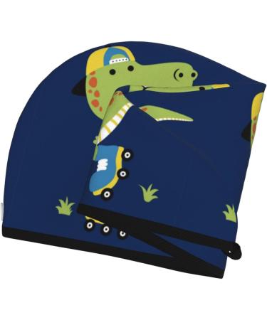 Super Absorbent Dino Roller Skate Microfiber Hair Towel for Women - Quick Dry Coral Velvet Wrap for Long Curly & Thick Hair - Buy Online on GoSupps.com