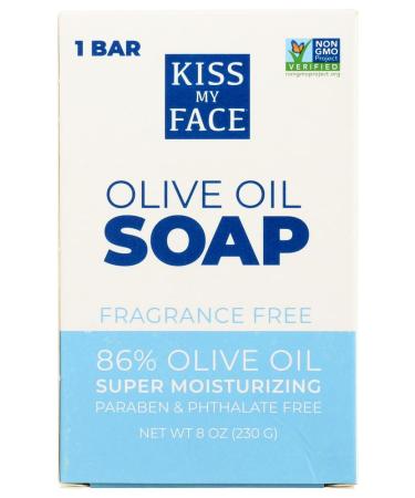Kiss My Face Pure Olive Oil Bar Soap FragranceFree 8 oz