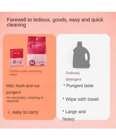 Stain Removal Wet Wipes Portable Emergency Stain Removal Wipes Wash-Free Stain Removal Wipes Multifunctional Stain Removal Wipes Does Not Damage Clothes And Leaves No Marks 20 Pcs/Pack (5 pc) - Buy Online on GoSupps.com