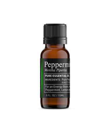 100% Pure Essential Oil - Batch Tested & Third Party Verified - Premium Quality You Can Trust (0.5 Fl Oz) (Peppermint)