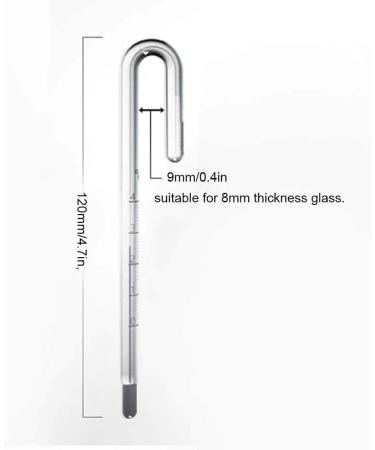 U Shape Hanging Glass Thermometer for Aquarium - Xianyu Thermometer 6mm - Buy Online on GoSupps.com