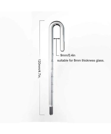 Hang On Thermometer for Aquariums - U Shape Hanging Glass Fish Water Temperature Monitor (6mm) - International Shipping Available - Buy Online on GoSupps.com