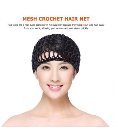 KALLORY 5Pcs Colorful Mesh Crochet Hair Net - Stylish Knit Hair Snood Cover for Women - Buy Online on GoSupps.com