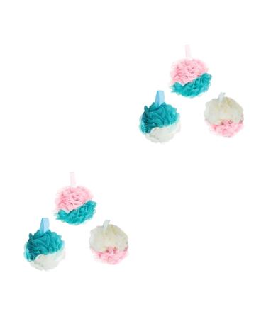 FOMIYES 6 Pcs Shower Ball Comfortable Bath Ball Bath Sponge Loofah Sponges Mesh Bath Ball Shower Pouf Exfoliating Bath Pouf Shower Loofa Shower Sponge Frosted Scrubber Shower Stool