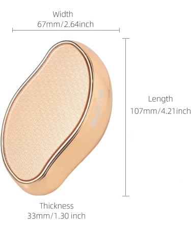 Nano Glass Foot File Callus Remover - G.Liane Crystal Glass Pedicure Foot Care Scrubber for Hard Skin Removal (Gold) - Buy Online on GoSupps.com
