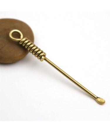 Vintage U-K Brass Ear Spoon Ear Wax Remover Cleaner Tool - Keychain Pendant Gift for Men Women - Buy Online on GoSupps.com