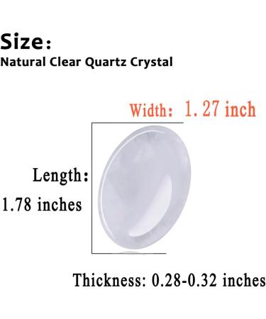 Clear Quartz Worry Stone - Healing Crystal for Anxiety Relief & Meditation - Buy Online on GoSupps.com