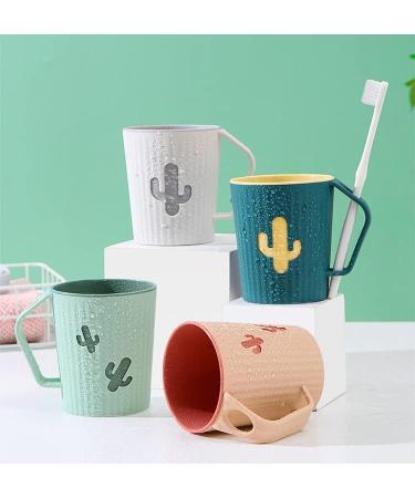 Awhale 2pcs Large Capacity 360ML Bathroom Mouthwash Cup Set in Green & Grey - Buy Online on GoSupps.com