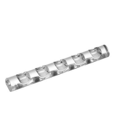 Nail Holder - 5-Grids Acrylic Brush Holder Stand - Clear Organizer Holder for Drawing Pens Manicure Nail Carving Pencils Pochy