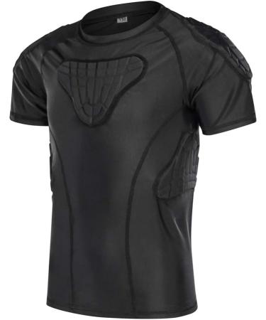 TUOY Youth Boys Padded Protective Shirts + Shorts | Black Padded Shirt+Short X-Large - Buy Online on GoSupps.com