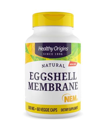 Healthy Origins, Natural Eggshell Membrane, 500mg, 60 Capsules, Gluten Free, Soy Free, Non-GMO