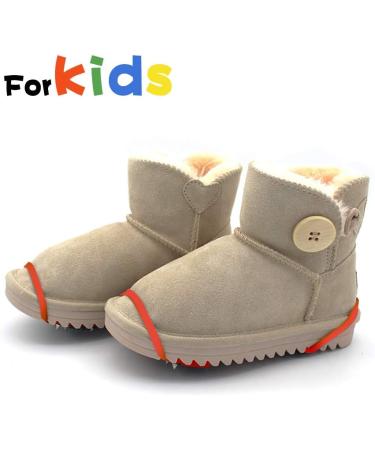 Milaloko Kids Size Crampons Traction Cleats - Red, Size 8-10 | Winter Walking Safety Shoe Grips for Boys and Girls - Buy Online on GoSupps.com