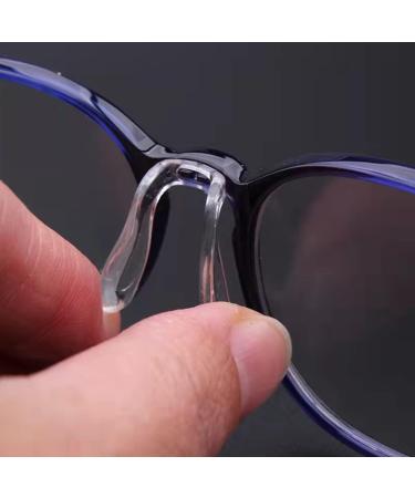 Perffitt Rubber Silicone Anti-Slip Clip-On Saddle Bridge Nose Pads for Glasses - Clear Transparent - 1 Pair - Buy Online on GoSupps.com