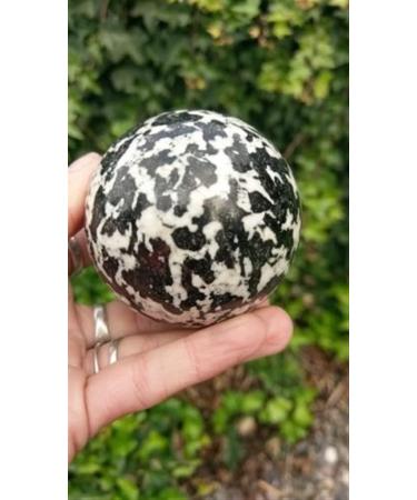 Natural Crystal Rough Home Decoration 50mm Natural Quartz Crystal Black Tourmaline and Quartz Ball Ground Crystal Reiki Stones - Buy Online on GoSupps.com