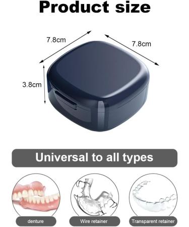 Buy GMedHC Braces with Sieve - Portable Prosthetic Dinner Cover & Invisible Tooth Cheeks Storage Box - Double-Layer Hollow Drain - Cleaning Box for Brackets - Blue B - International Shipping Available - Buy Online on GoSupps.com