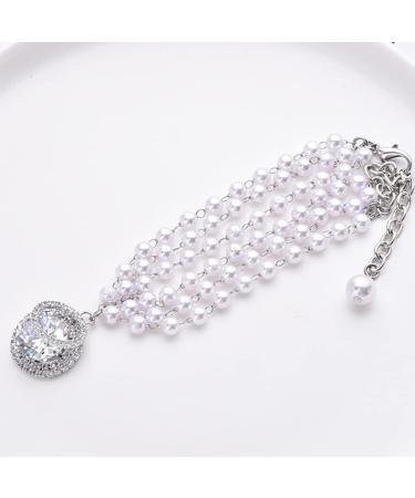 Rayminsino Pet Collar - Adjustable Gemstone & Pearl Necklace for Cats & Dogs | Decorative Jewelry Accessories - Buy Online on GoSupps.com