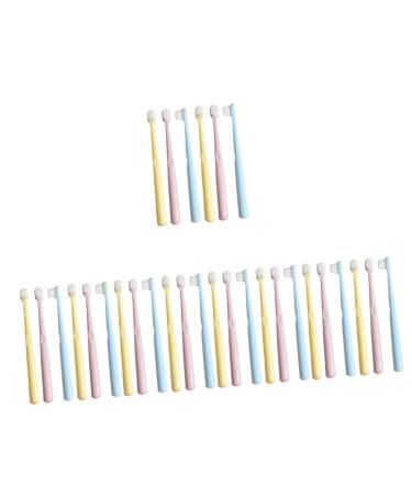 Ultechnov 30 STK children's toothbrush travel toothbrush teeth household toothbrushes for children wear-resistant toothbrushes daily toothbrush adult manual toothbrush set toddler pp 1 piece (1 Pack) Different colors x 5 pieces
