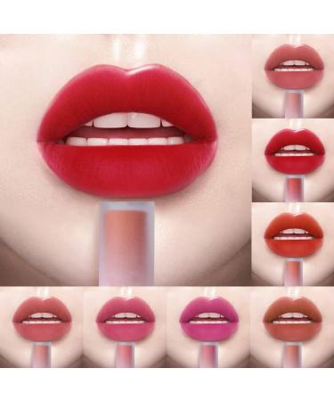 Colored Liquid Lipstick Set - 6 Velvet Matte Nude Pink Shades | Waterproof Long Lasting Non-Stick Cup Lip Gloss Kit | Perfect High Pigmented Makeup Gift for Women - Buy Online on GoSupps.com