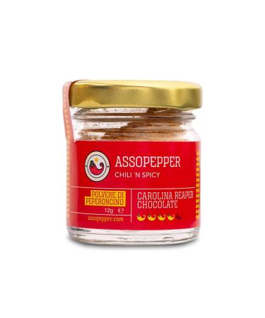 Assopepper di Massimo Utro CAROLINA REAPER CHOCOLATE PEPPER 12 g EN POUDR SUPERHOT 2000.000 SHU